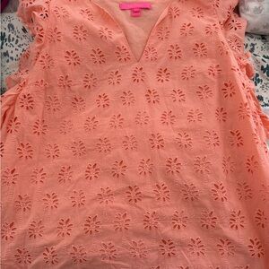 Lilly Pulitzer Astara Orange/Peach Eyelet Women's Topping